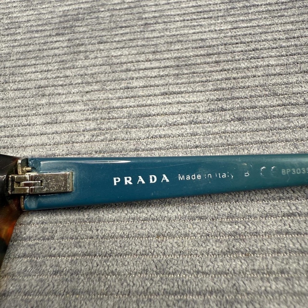 Prada NAG-1O1 Tortoise Teal Rectangular Eyeglasses Frames Italy BP30353232 - Picture 5 of 16